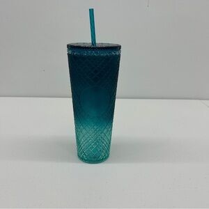 Starbucks Limited Edition Spring 2021 Teal Ombre Gradient Jeweled 24oz Venti